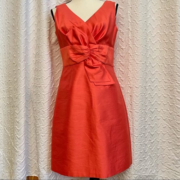 KATE SPADE Salmon Pink Silk Cocktail Dress - Picture 3 of 10